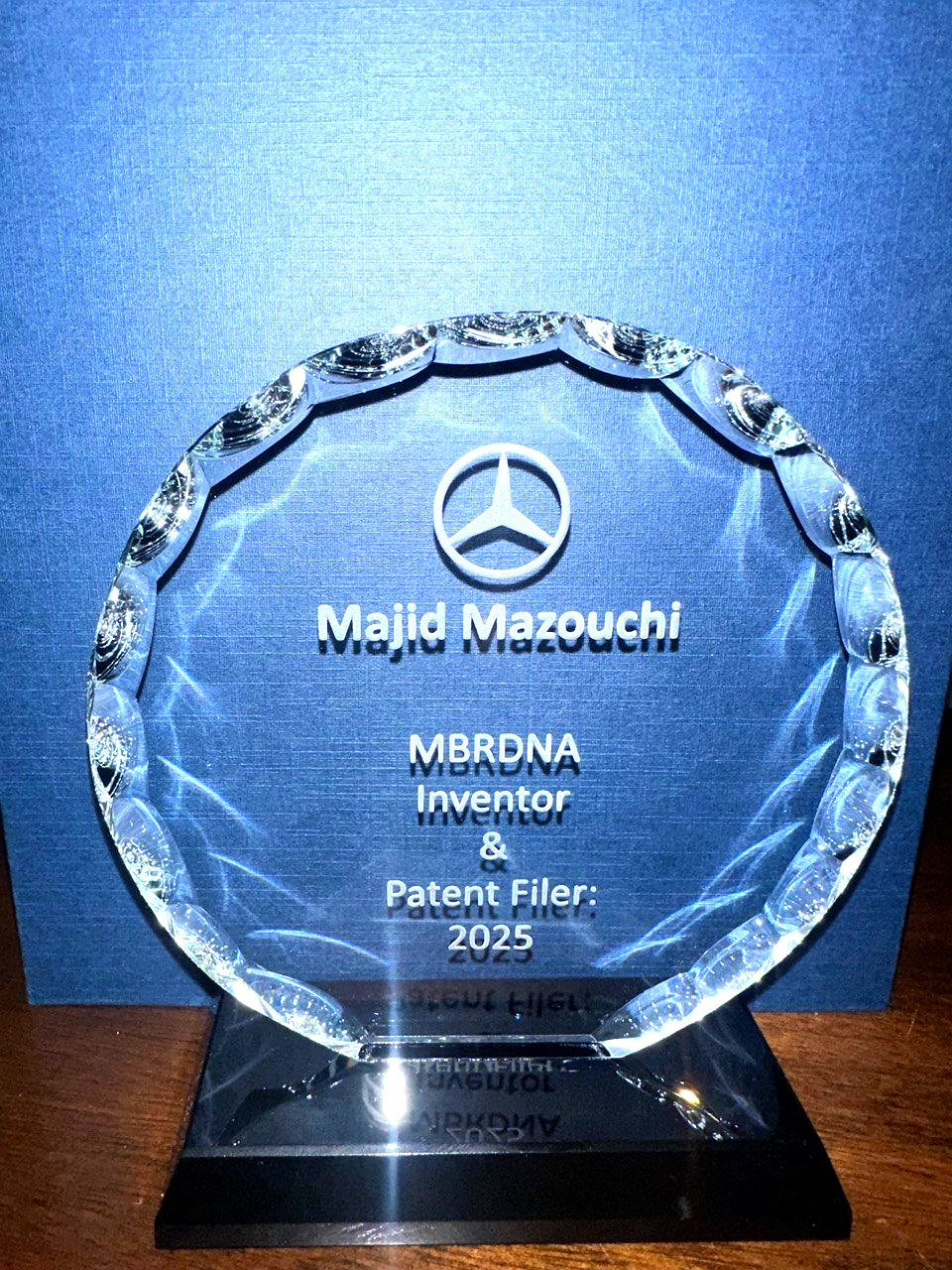 MBRDNA Inventor Crystal Trophy